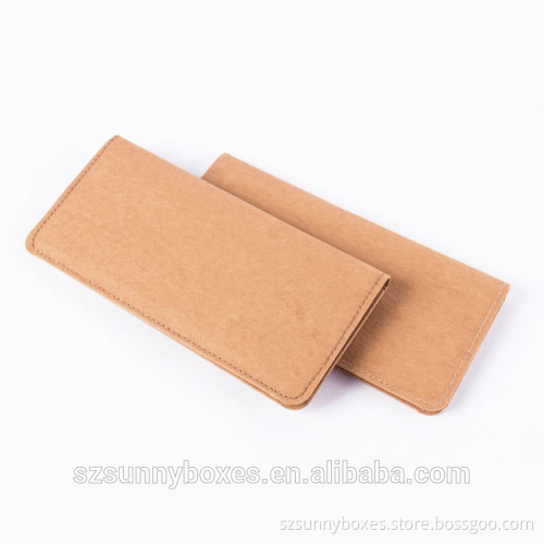 Anti-tearing Washable Kraft Paper Folding Long Wallet With Zipper